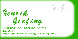 henrik giefing business card